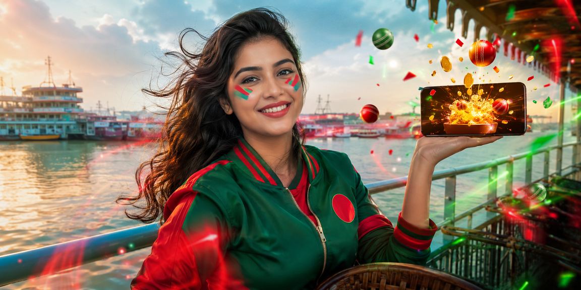 নারায়ণগঞ্জে ক্রিকেট বেটিং উপভোগের দৃশ্য বাংলাদেশের পতাকার রং